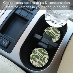 Natural Ferns Car Coaster