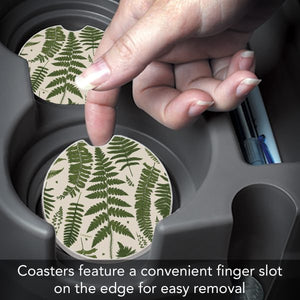 Natural Ferns Car Coaster