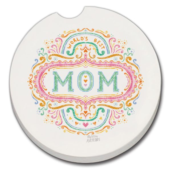 World's Best Mom Car Coaster