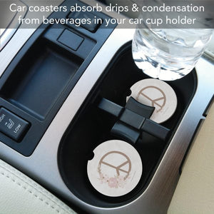Floral Peace Car Coaster