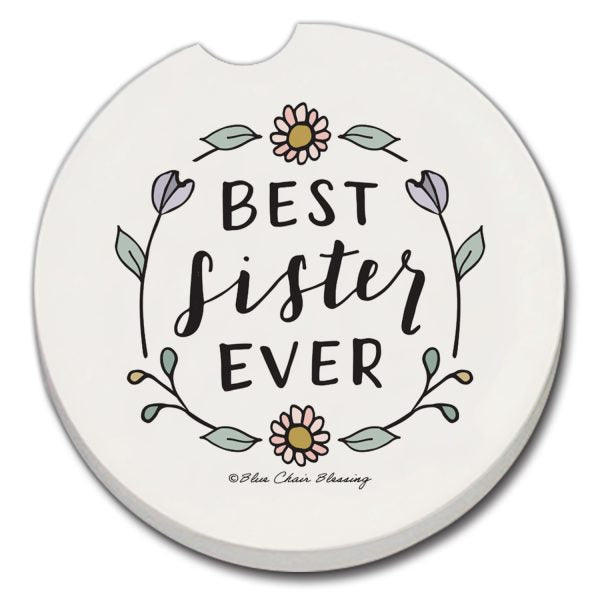 Best Sister Ever Car Coaster