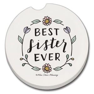 Best Sister Ever Car Coaster