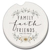 Family Faith Friends Car Coaster