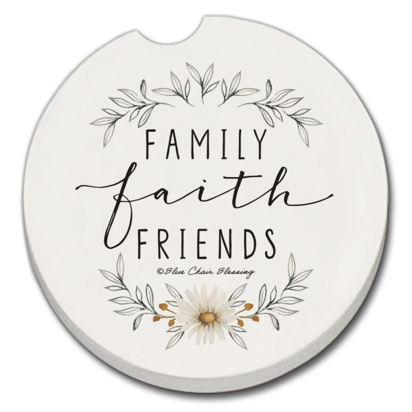 Family Faith Friends Car Coaster