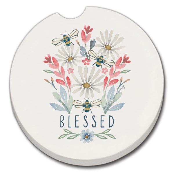 Blessed Bouquet Car Coaster