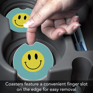 Smile More Car Coaster