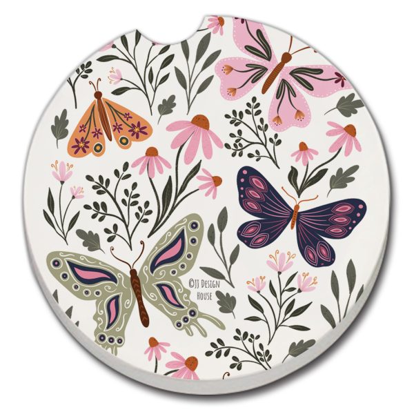 Flutter Blooms Car Coaster