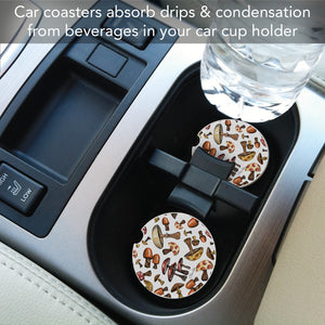 Mushroom Harvest Car Coaster