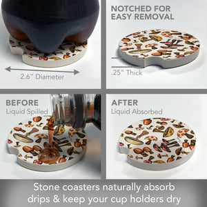 Mushroom Harvest Car Coaster