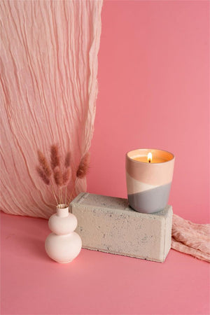 Sweet Grace Pink & Gray Ceramic Collection #041 Candle