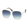 Blue Gem Metal Square Enamel Sunglasses