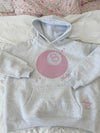 Sunkissed Coconut Pearl Grey Lucky You 8 Ball Embroidered Hoodie