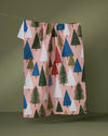 Snowdrift Pines Geometry Tea Towel