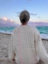 Sunkissed Coconut Simple Girly Ivory & Light Pink Sweater
