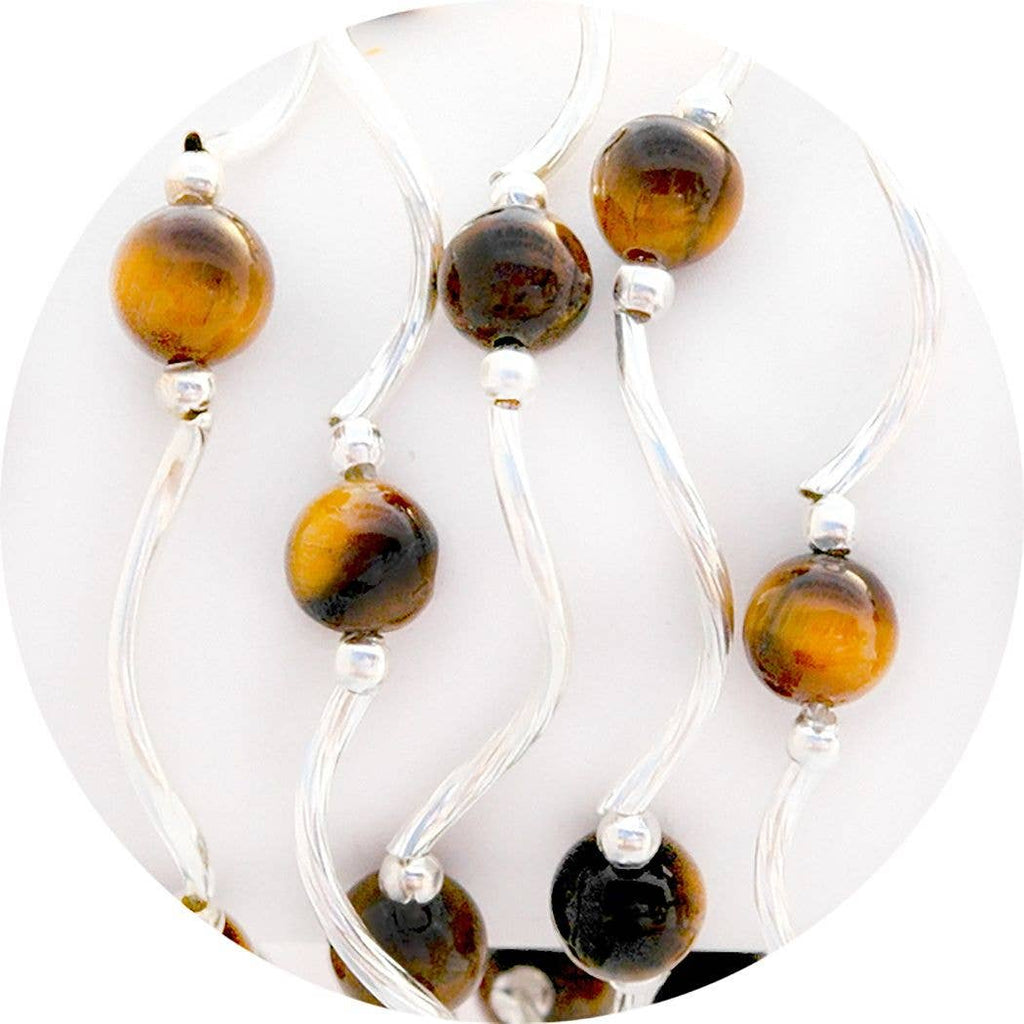 Tiger Eye Color Story Gemstones + Crystals Beaded Stretch Bracelet