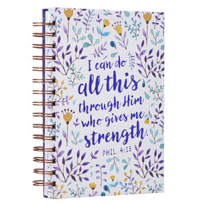I Can Do All This Large Wirebound Hardcover Journal