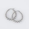 Narelle Silver Waterproof Bubble Hoop Earrings