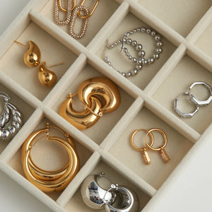 Narelle Silver Waterproof Bubble Hoop Earrings