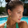 Narelle Gold Waterproof Round Hoop Earrings