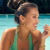 Narelle Gold Waterproof Round Hoop Earrings