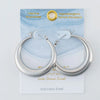 Narelle Silver Waterproof Round Hoop Earrings