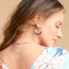 Narelle Silver Waterproof Round Hoop Earrings