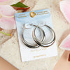 Narelle Silver Waterproof Round Hoop Earrings