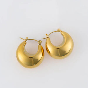 Narelle Gold Waterproof Bowl Hoop Earrings