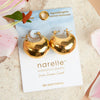 Narelle Gold Waterproof Bowl Hoop Earrings