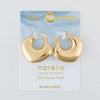 Narelle Gold Waterproof Round Geo Hoop Earrings