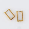 Narelle Gold Waterproof Rectangle Hoop Earrings