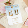 Narelle Gold Waterproof Rectangle Hoop Earrings