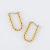 Narelle Gold Waterproof Twisted Hoop Earrings