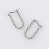 Narelle Silver Waterproof Twisted Hoop Earrings