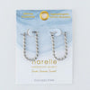 Narelle Silver Waterproof Twisted Hoop Earrings