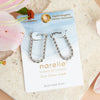 Narelle Silver Waterproof Twisted Hoop Earrings