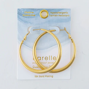 Narelle Gold Waterproof Chunky Hoop Earrings