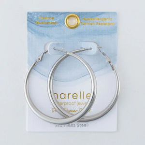 Narelle Silver Waterproof Chunky Hoop Earrings
