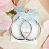 Narelle Silver Waterproof Chunky Hoop Earrings