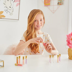 Pink & Gold 10 Piece Mini Wand Lip Gloss Set