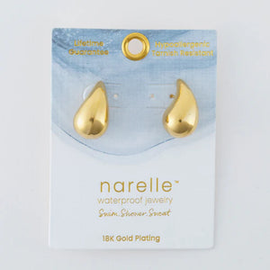 Narelle Gold Waterproof Tear Drop Earrings