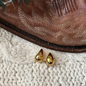 Narelle Gold Waterproof Tear Drop Earrings