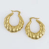 Narelle Gold Waterproof Twisted Chunky Hoop Earrings