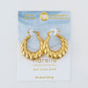 Narelle Gold Waterproof Twisted Chunky Hoop Earrings