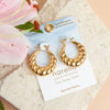 Narelle Gold Waterproof Twisted Chunky Hoop Earrings