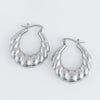 Narelle Silver Waterproof Twisted Chunky Hoop Earrings