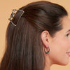 Narelle Silver Waterproof Twisted Chunky Hoop Earrings