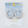 Narelle Silver Waterproof Twisted Chunky Hoop Earrings