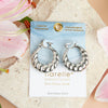 Narelle Silver Waterproof Twisted Chunky Hoop Earrings
