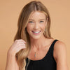 Narelle Gold Waterproof Pave Linked Hoop Earrings